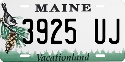 ME license plate 3925UJ