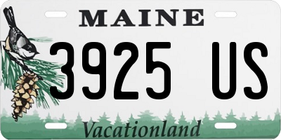 ME license plate 3925US