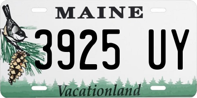 ME license plate 3925UY