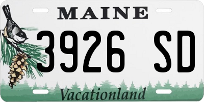 ME license plate 3926SD