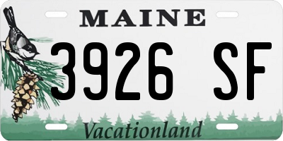 ME license plate 3926SF