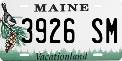 ME license plate 3926SM