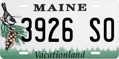 ME license plate 3926SO