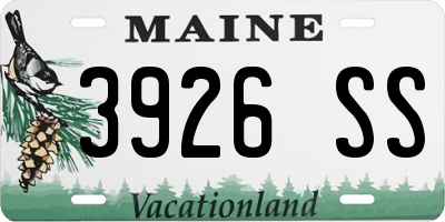 ME license plate 3926SS
