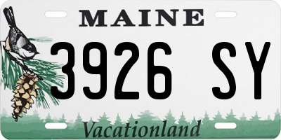 ME license plate 3926SY