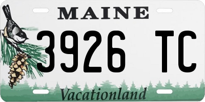 ME license plate 3926TC