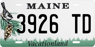ME license plate 3926TD