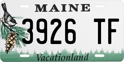 ME license plate 3926TF