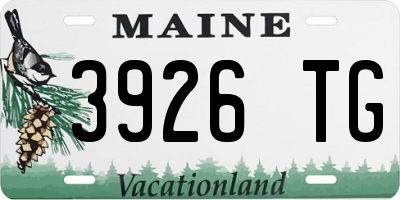 ME license plate 3926TG