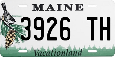 ME license plate 3926TH