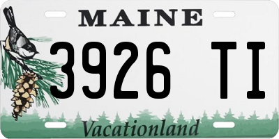 ME license plate 3926TI