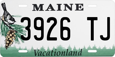 ME license plate 3926TJ