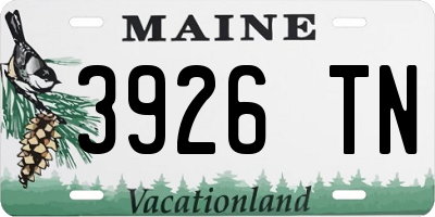 ME license plate 3926TN