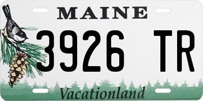 ME license plate 3926TR