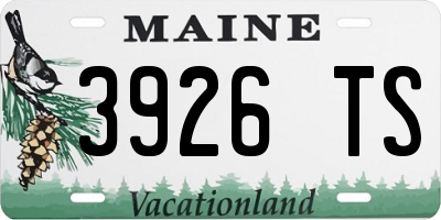 ME license plate 3926TS