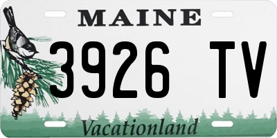 ME license plate 3926TV