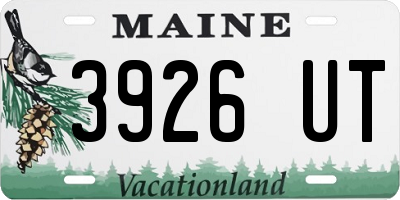 ME license plate 3926UT