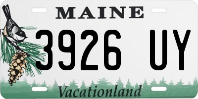 ME license plate 3926UY