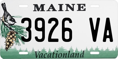 ME license plate 3926VA