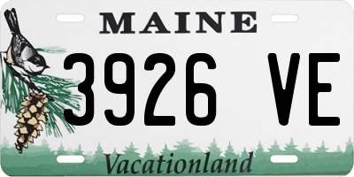 ME license plate 3926VE
