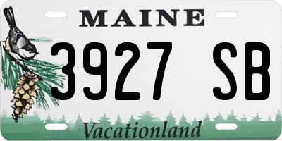 ME license plate 3927SB