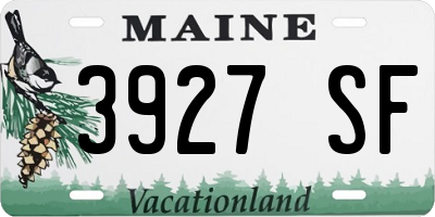 ME license plate 3927SF