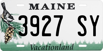 ME license plate 3927SY