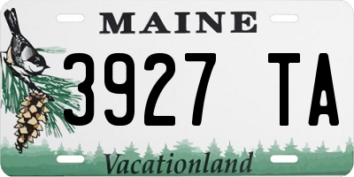 ME license plate 3927TA