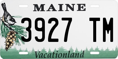 ME license plate 3927TM