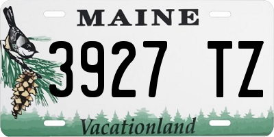 ME license plate 3927TZ