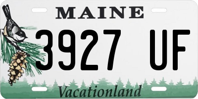 ME license plate 3927UF