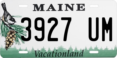 ME license plate 3927UM