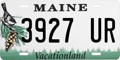 ME license plate 3927UR