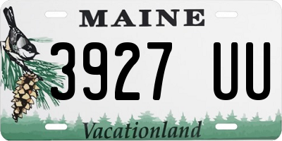 ME license plate 3927UU