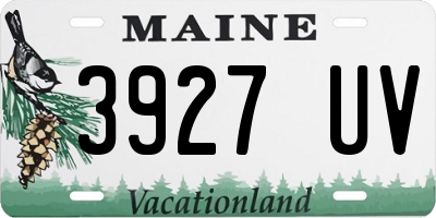 ME license plate 3927UV