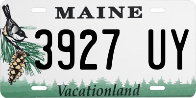 ME license plate 3927UY