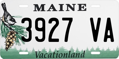 ME license plate 3927VA