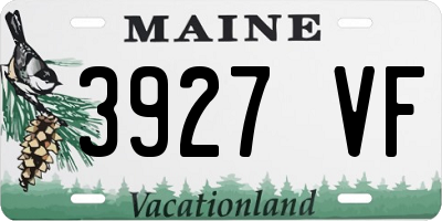 ME license plate 3927VF