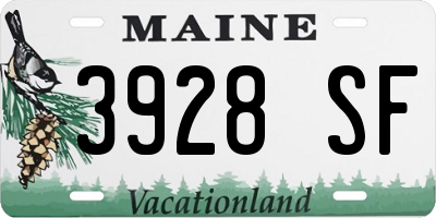 ME license plate 3928SF