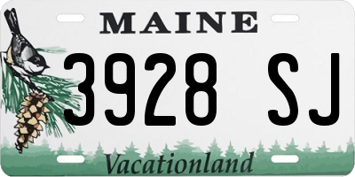 ME license plate 3928SJ