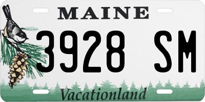 ME license plate 3928SM