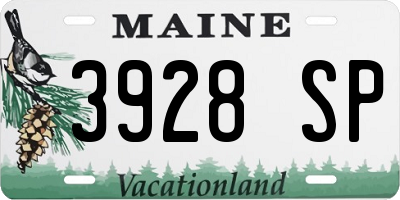 ME license plate 3928SP