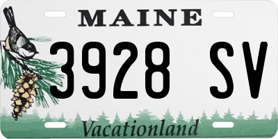 ME license plate 3928SV