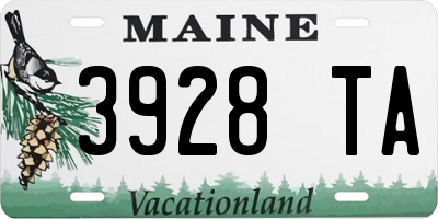 ME license plate 3928TA