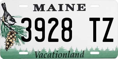 ME license plate 3928TZ