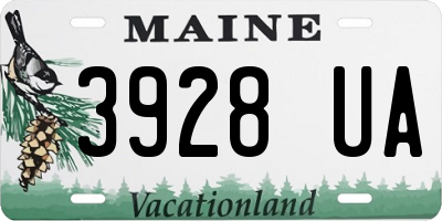 ME license plate 3928UA