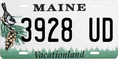 ME license plate 3928UD
