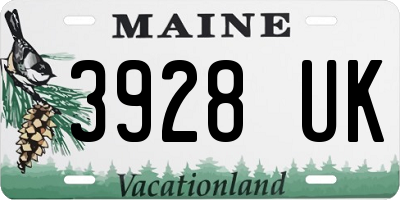 ME license plate 3928UK