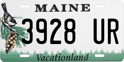 ME license plate 3928UR