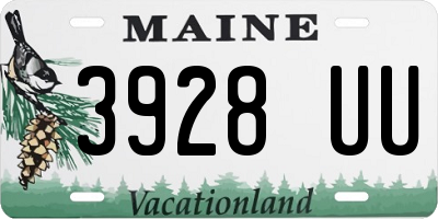 ME license plate 3928UU